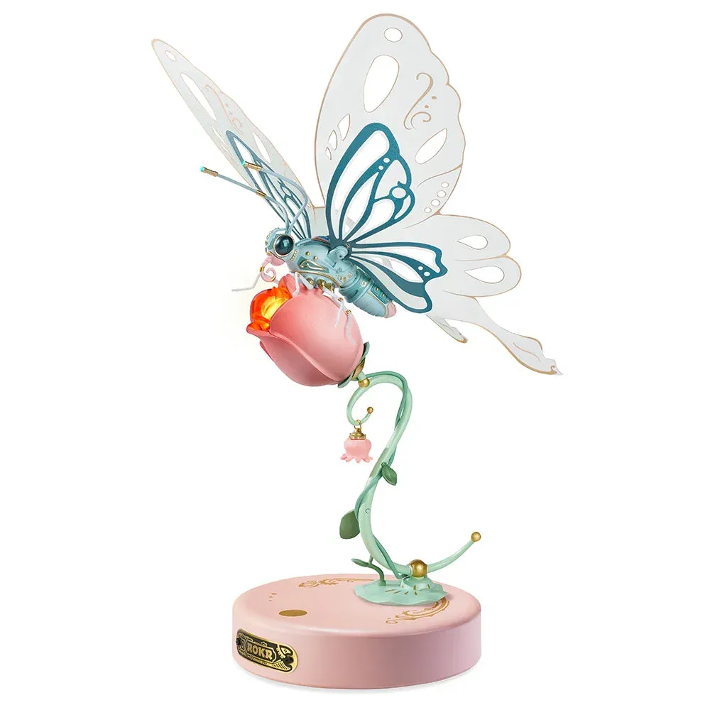 Puzzle 3D Papillon et rose : vue 2