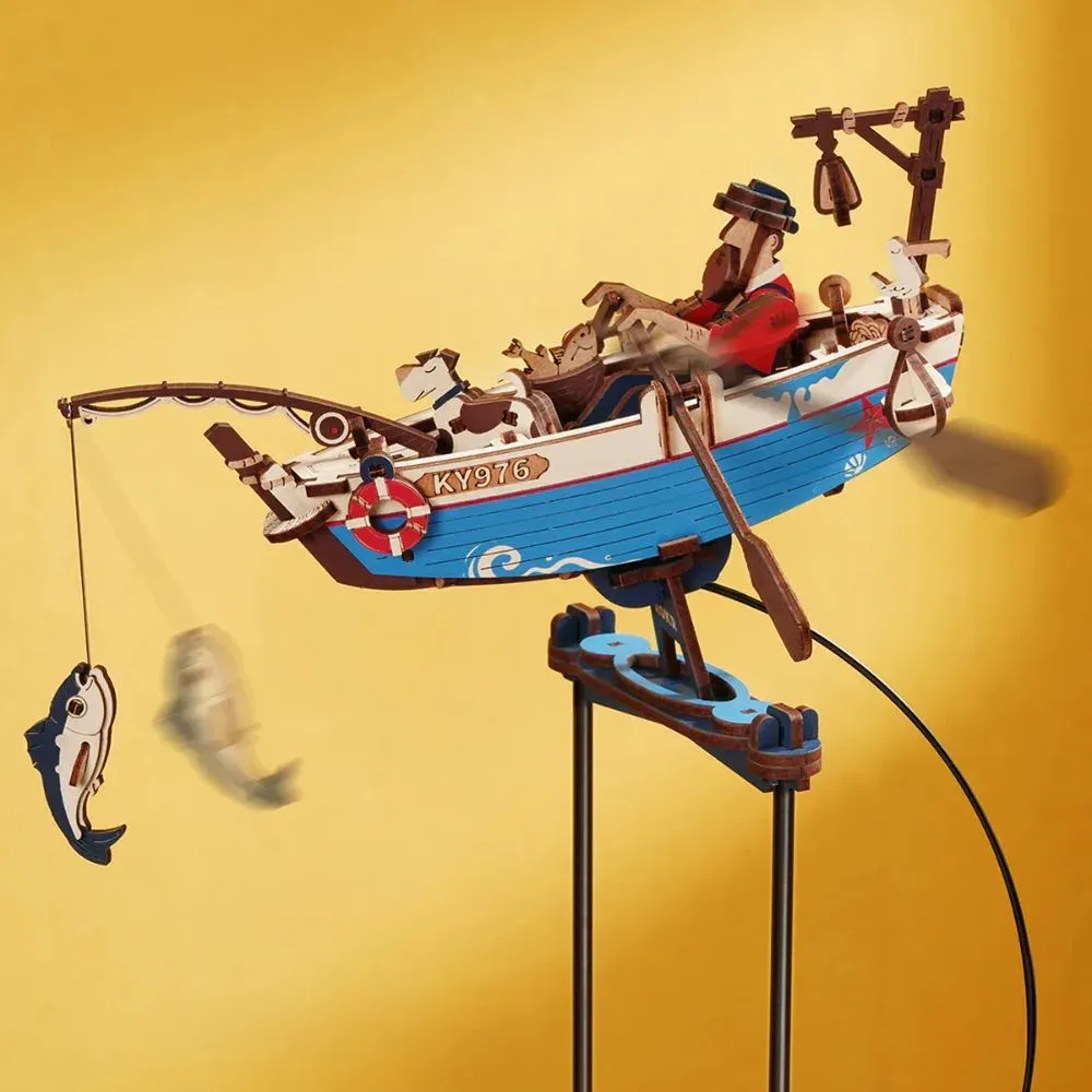 Puzzle 3D pêcheur des océans : vue 3