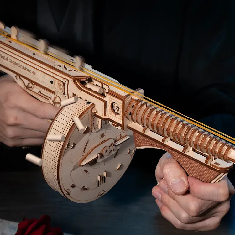 Puzzle 3D pistolet mitrailleur : vue 3