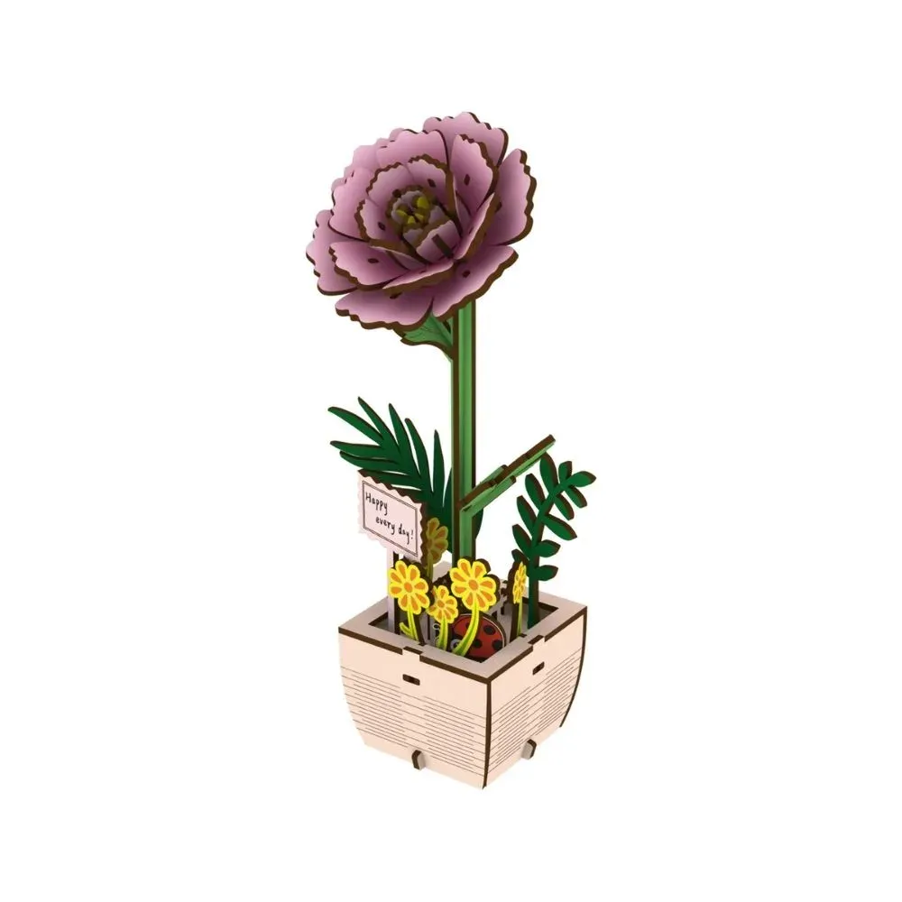 Puzzle 3D pivoine : vue 3
