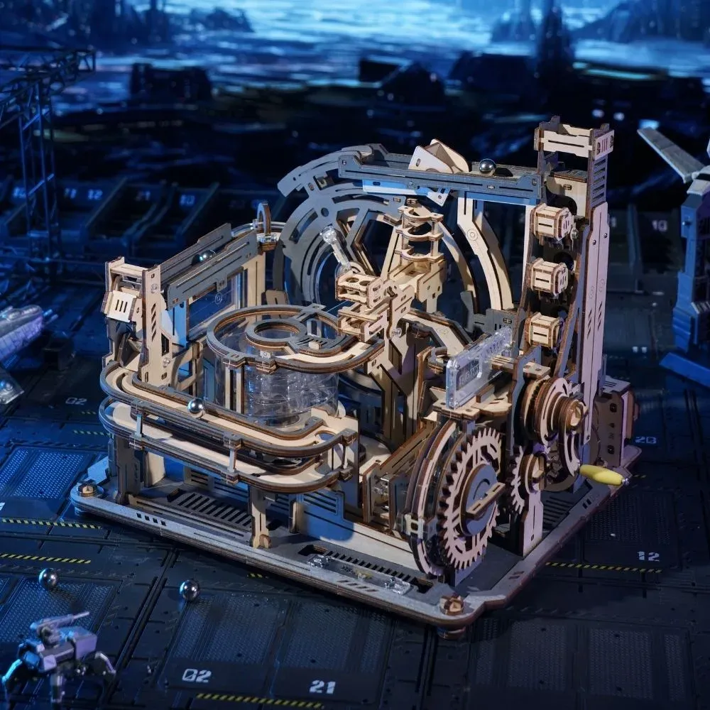 Puzzle 3D Port spatial à billes : vue 3