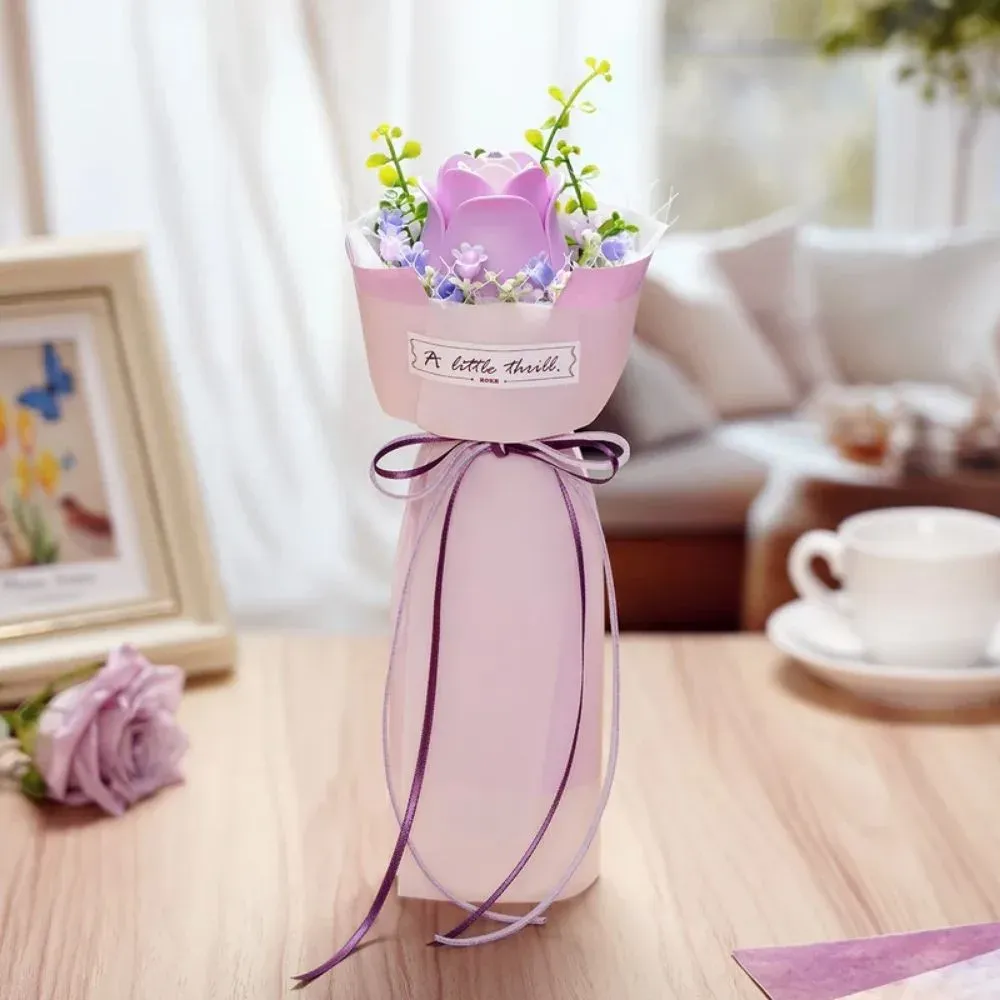 Puzzle 3D Rose pourpre : vue 3