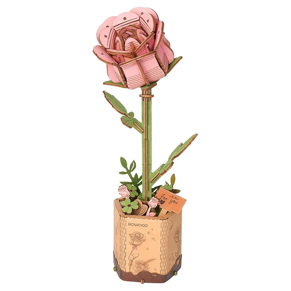 Puzzle 3D Rose rose : vue 2
