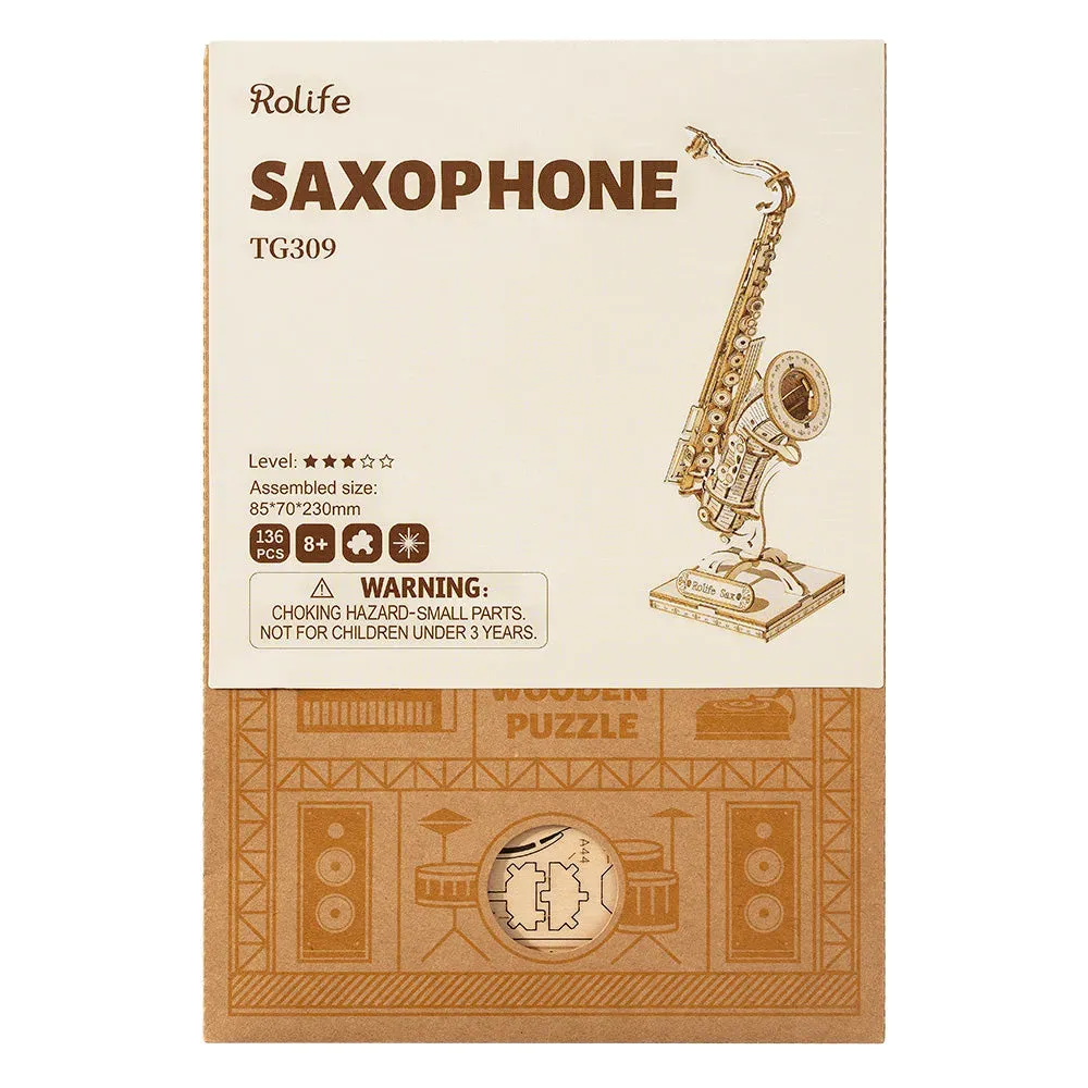 Puzzle 3D saxophone : vue 3