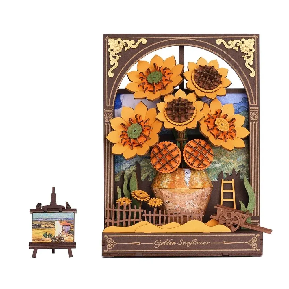 Puzzle 3D tournesol doré : vue 2