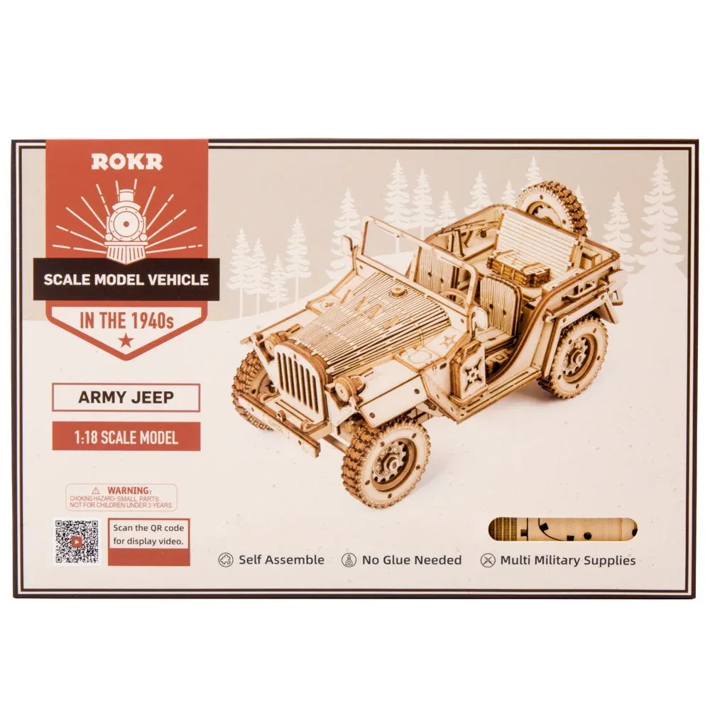Puzzle 3D voiture de terrain de l'armée : vue 3