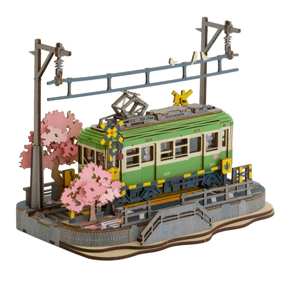 Puzzle 3D voyage en tramway sakura : vue 2