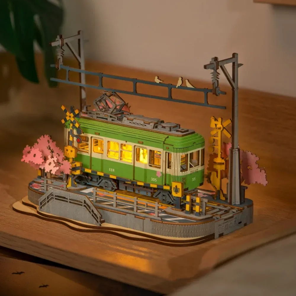 Puzzle 3D voyage en tramway sakura : vue 3