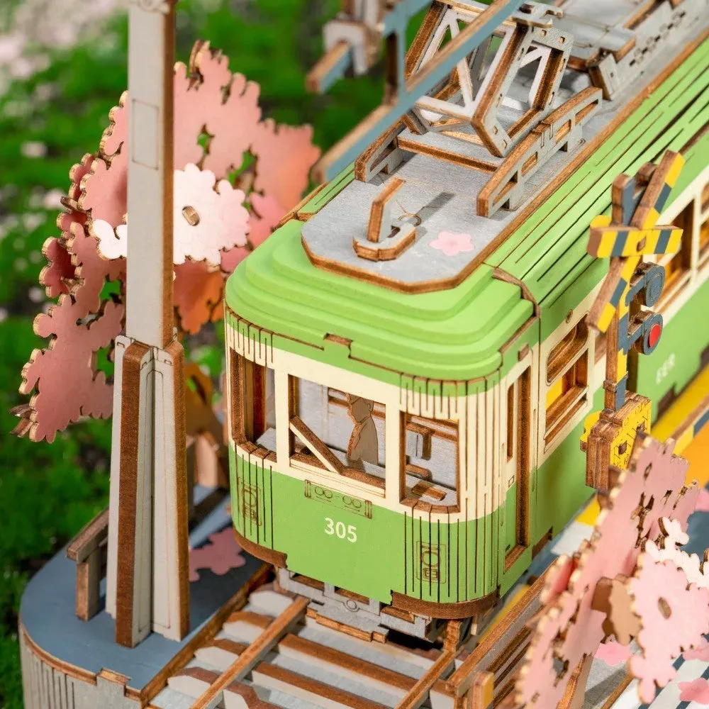 Puzzle 3D voyage en tramway sakura : vue 4
