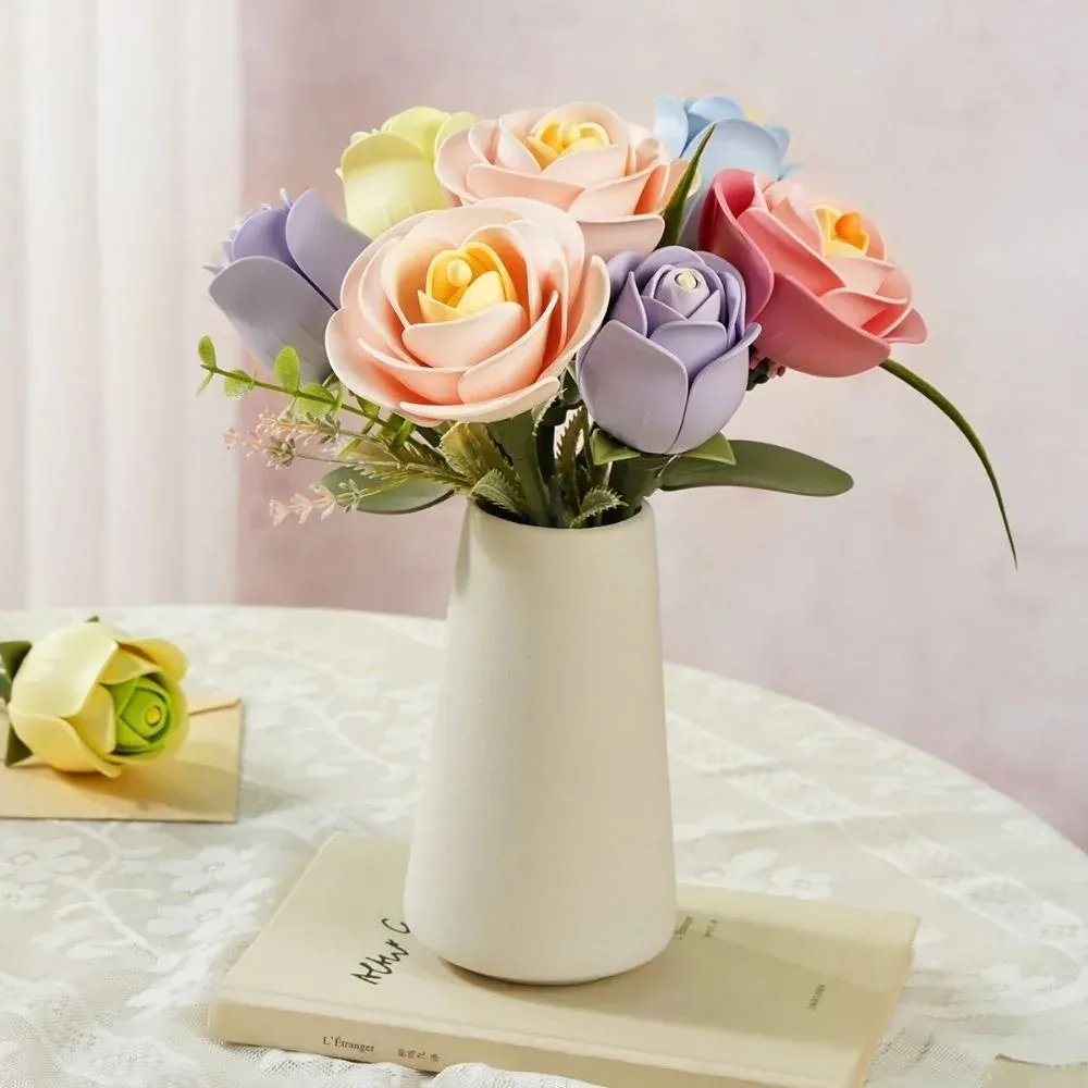 Puzzle 3D rose lavande : vue 2