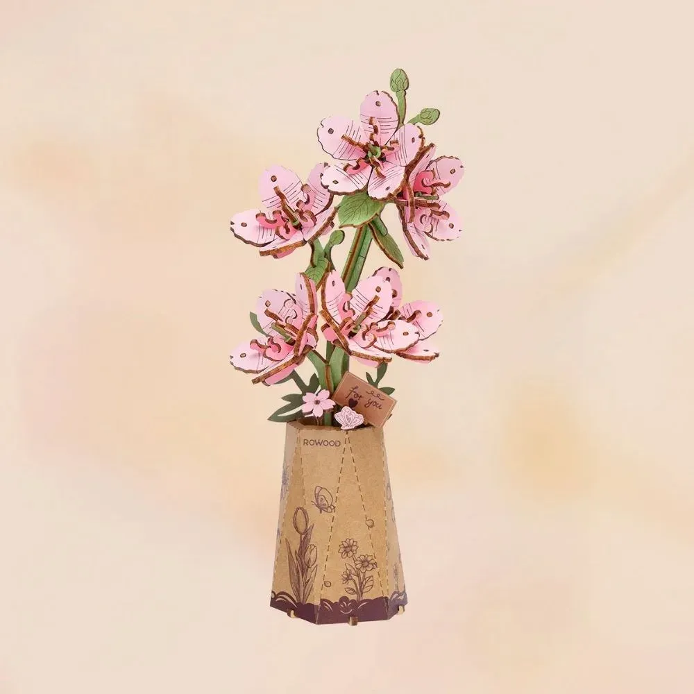 Puzzle 3D branche de sakura en bois