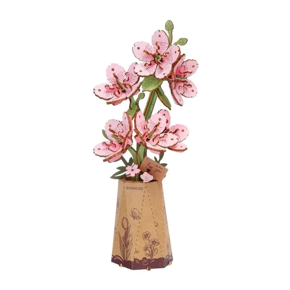 Puzzle 3D branche de sakura en bois : vue 2